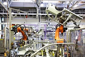 robots in a car factory